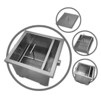 CAIXA DE GORDURA | Linha Grelhas Industriais / Drenagem em aço inox | Ominia Inoxx