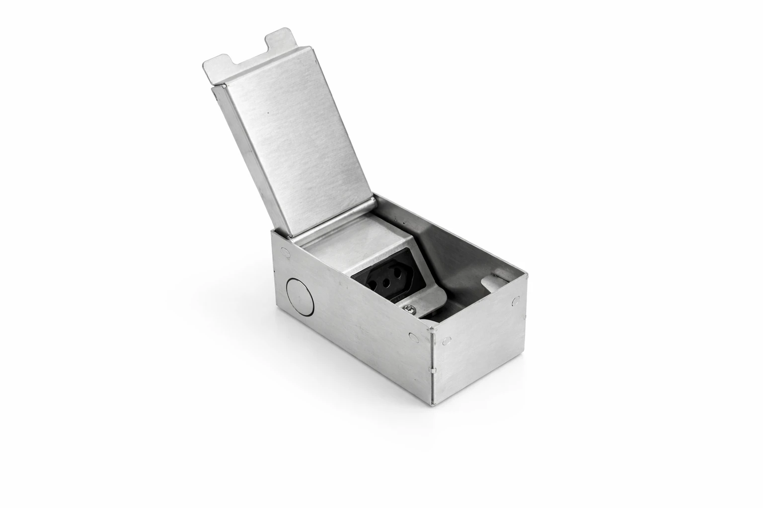 CAIXA DE TOMADA - 1 ENTRADA | Linha Perfis de Transição / Caixas de Tomada em aço inox | Ominia Inoxx